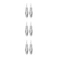 thumbnail image 3 of Qarigey Pendientes occidentales de forma ovalada retro, hojas de aleación, colgantes de oreja bohemios cortos de moda, joyería para mujeres y Type1 NO1, 3 of 6