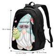 thumbnail image 4 of Yiaed Summer Gnome,Cute Gnome Print Laptop Backpack,Business Travel Durable Laptops Backpack with USB Charging Port,Water Resistant College Computer Bag, 4 of 5