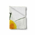 thumbnail image 2 of Yellow and Orange Soft Flannel Fleece Blanket, Hand Drawn Lemon Watercolors Summer Organic Food Natural Product, Cozy Plush for Indoor and Outdoor Use, 50" x 70", Yellow Orange Green, by Ambesonne, 2 of 6