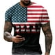 thumbnail image 1 of Hombres Casual cuello redondo Popular 3D bandera digital impresión pulóver Fitness deportes pantalones cortos mangas camiseta blusa Pompotops oipoqjl32499, 1 of 4