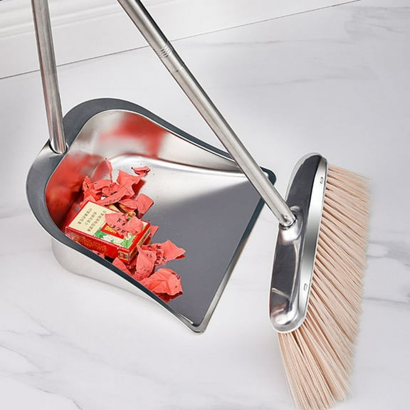 WRITWAA Heavy Duty Handle Broom with Bristles for Home, Office, Indoor & Outdoor Use, Easy to Install and Clean