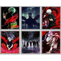 Anime Tokyo Ghoul Wall Art Poster on Canvas Pieces - HD Print Painting Living Room Decor Bedroom Club Boys Room Decor Gifts Set of 6 8x10 inch Unframed
