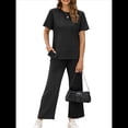 thumbnail image 1 of Conjunto Deportivo de Dos Piezas para Mujer, Informal, de Corta y Pantalón . Negro M, 1 of 5