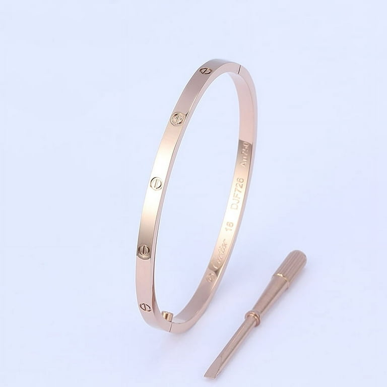 Women Girl Titanium Stainless Steel Rose Gold Love & Heart Anklet