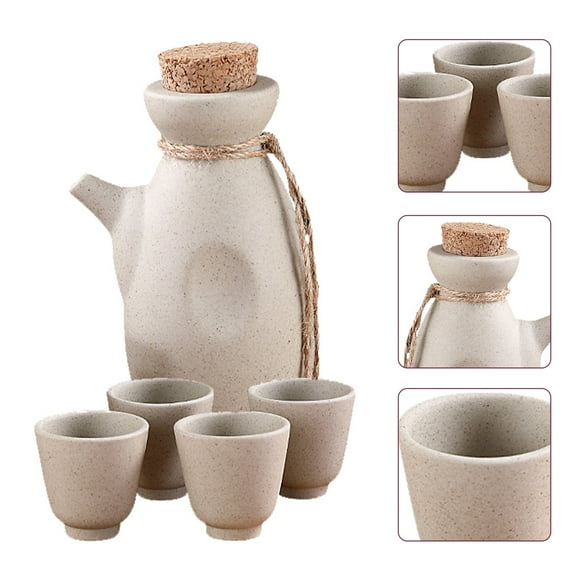 LEORX Ceramic Teapot Set Beige 1 Set