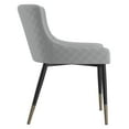 thumbnail image 2 of Modern Faux Leather and Metal Dining Chair Set of 2 Grey and Black, 2 of 5