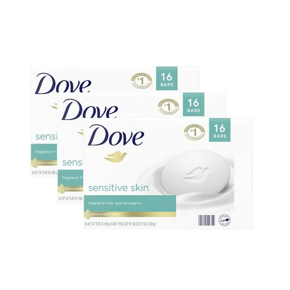Dove Beauty Bar, Sensitive Skin (3.75 oz., 16 ct.) 3PK