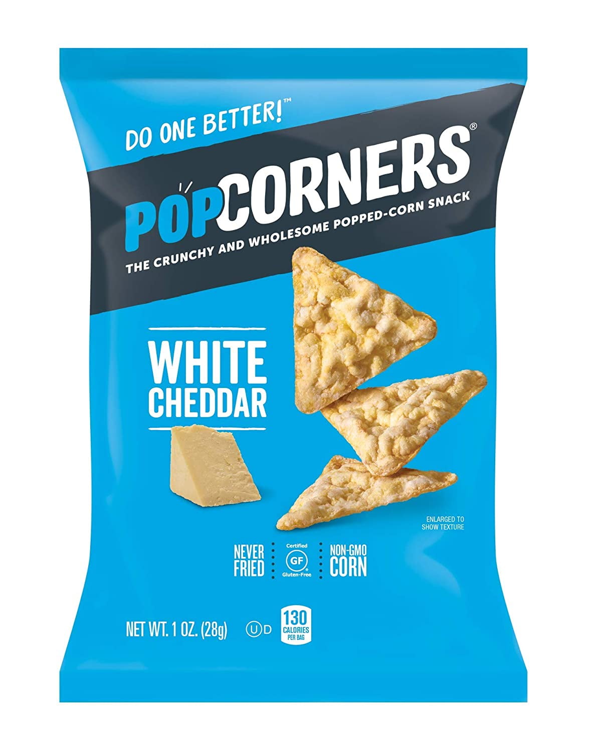 Popcorners Snack Pack, Gluten Free Chips, White Cheddar, 1 Ounce (Pack