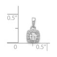 thumbnail image 4 of 14k White Gold 1/3ct. Diamond Square Cluster Pendant QPM4762-033-WA, 4 of 4
