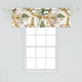 thumbnail image 2 of Retro Window Valance, Watercolor Royal Lily Flowers and Golden Yellow Tone Chain Look Print, Curtain Valance for Kitchen Bedroom with Rod Pocket, 54" X 18", Blush Mustard Fern Green, by Ambesonne, 2 of 2