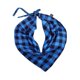 thumbnail image 1 of Toalla de Saliva Gloria Bufanda Reversible con Estampado de Cuadros Azul, 1 of 8