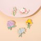 thumbnail image 2 of Juego de broches de aleación de flores esmaltadas y coloridas, 2 of 2