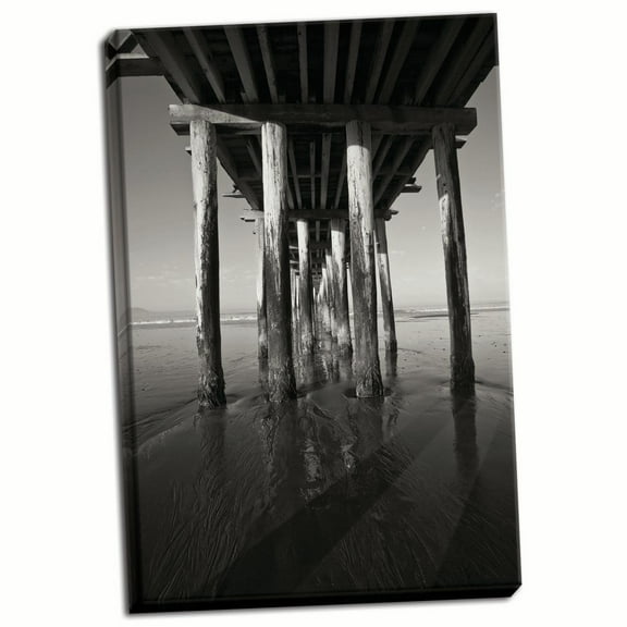 Gango Home Decor Pier Pilings 16 by Lee Peterson (Ready to Hang); One 24x36in Hand-Stretched Canvas