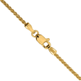 thumbnail image 3 of 14K Solid Yellow Gold 1.5mm Spiga Wheat Link Chain Necklace, 3 of 5