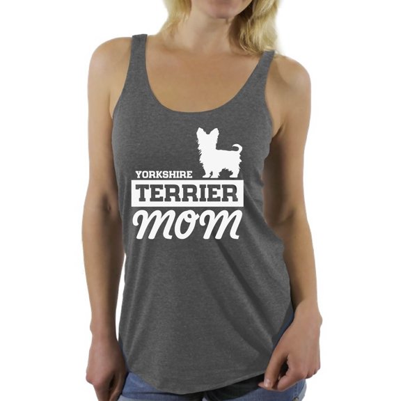 Awkward Styles Women's Yorkshire Terrier Mom Graphic Racerback Tank Tops Yorkie Mom