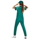 thumbnail image 3 of KANY Ropa olímpica breakdance Disfrde Halloween para Hombres mujeres adultas, Breakdance ropa para adultos Vestuario para espectáculos, Traje verde con solapa #23 Mujeres M, 3 of 8