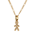 thumbnail image 2 of Collar para Mujer de Niños LuckyLy Baño de Oro 14k y Zirconia Cúbica Modelo Darcy Niño y Niña Dorado, 2 of 6