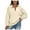 Beige, variant on CONFREE Oversized Sweatshirts For Women Long Sleeve Ladys Sweatshirt Half Zip Solid Color Sport Spring Fall Clothes Shirts