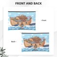 thumbnail image 2 of Hirioo Animals on Noah's Ark for Paper Reusable Cosmetic Bag Zipper Encouragement Travel Pouch Toiletry Bag for Women Girls, 2 of 7