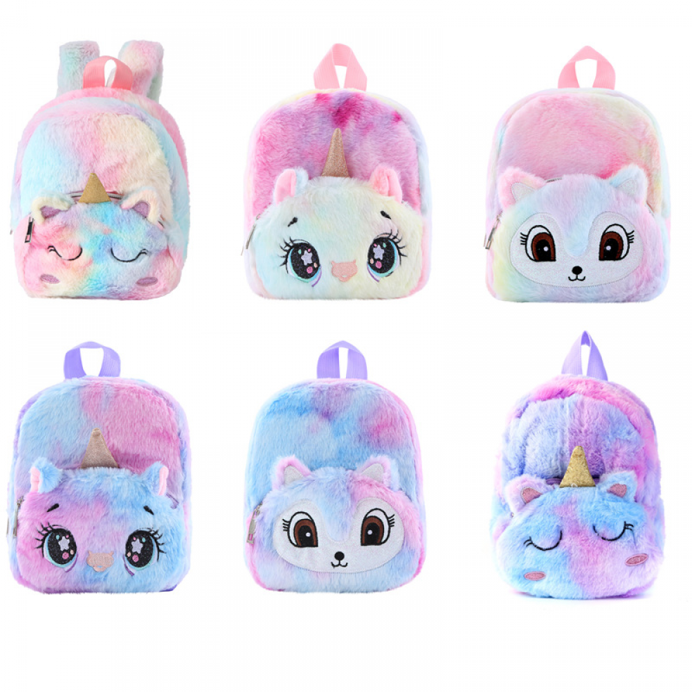 Youyoupin Unicorn Mini Plush Backpack Kindergarten School Bag Cute Soft Shoulder Bag Suitable For Girls Other