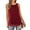 05 Wine Red, variant on Tank Tops for Women Sleeveless Round Neck Tops Casual Pleated Double Layers Chiffon Blouse Shirts