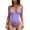 Purple, variant on Sngxgn Women Swimsuit Bathing Suit Deep V Neck Crisscross Back Adjustable Strap(White,S)