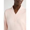 thumbnail image 3 of Scoop Women's and Women's Plus Ultimate Scubaknit V Neck Sweatshirt, Sizes XS-4X, 3 of 5