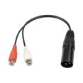 thumbnail image 4 of XLR Male to 2-RCA Female Microphone Adapter Cable for Mic Speaker Amplifiers, 4 of 6
