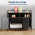 thumbnail image 3 of AKDSteel Meuble Cache-Litière pour Chat, Armoire Cache-Litière avec Doubles Portes, Deux Compartiments de Rangement, Tapis à Griffer et Cadre Métallique Robuste, 3 of 8