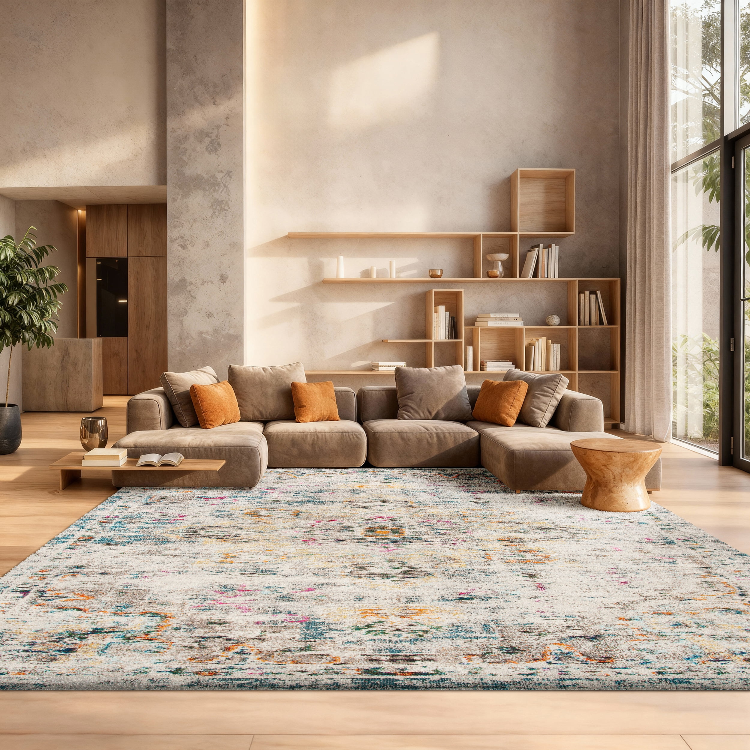SAFAVIEH Madison Dalia Oriental Area Rug, Grey/Gold, 5'3" x 7'6"