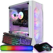 STGAubron Gaming Desktop PC Computer,Intel Core I7 3.4GHz up to 3.9GHz, 16G RAM, 512G SSD, WIFI, BT 5.0, GeForce GTX 1660 Ti 6G GDDR6, RGB Fanx6, RGB Keyboard&Mouse&Mouse Pad, RGB BT Sound Bar, W10H64