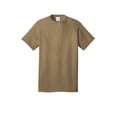 thumbnail image 5 of Port & Co Adult Male Men Plain Short Sleeves T-Shirt Coyote Brown Medium, 5 of 6