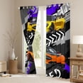 thumbnail image 3 of Homewish Extreme Sports Game Black Out Curtains,Speed Race Car Curtains Pack of 2 (42x63 Each),Purple Orange Yellow Bedroom Curtains For Boys Kids,Microfiber Bedroom Decor, 3 of 6