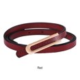 thumbnail image 4 of Cinturón de PU Monstrate para mujer hebilla de metal rojo, 4 of 6
