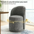 thumbnail image 2 of DREAMSIDEA Swivel Dining Chair, Upholstered Barrel Accent Chair for Dining Room & Kitchen Chairs, Morden Round Vanity Chair for Living Room&Bedroom, Linen-Gray, 2 of 6