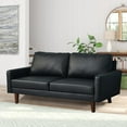 thumbnail image 5 of HomeStock Modern Motifs Stylish Modern Comfortable Couch for Living Room & Office Seating-Color:Black,Size:Leather Sofa, 5 of 5