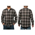 thumbnail image 3 of Airmenty Men's Plaid Jacket Flannel Shirt Long Sleeve Casual Button Down Coat Lightweight Jacket with Chest Pocket, 3 of 7