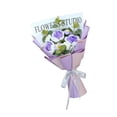 thumbnail image 2 of Ramo de flores, regalo floral, flores tejidas a mano, regalo para el Día de la Madre, Púrpura, 2 of 9
