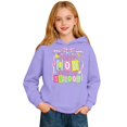 thumbnail image 5 of Happy 100 Days of School Unisex Hoodies for K_ids - Funny Print Drop Shoulder Long Sleeve Sweatshirts, Casual Back to School Tops for B`oys & G`irls, 5 of 6