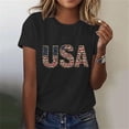 thumbnail image 6 of Vetsdori Women's Patriotic T Shirts USA Years Anniversary Fourth of July Pullover Short Sleeve Summer,Casual Graphic Red White and Blue Fashion Tops for Women Crew Neck, 6 of 7