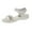 White, variant on Women's Low Heel Wedge Sandals, Round-Toe Comfortable Casual Flatform Dress Shoes with Arch Support Beige 5.5