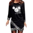 thumbnail image 1 of Qiopertar Robe Longue à Col Rond pour Femmes Robe de Soirée Décontractée en Solde à Moins de 5$ en Solde Accès Anticipé, 1 of 5