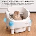 thumbnail image 3 of Self Cleaning Litter Box,Open Top Automatic Litter Box with App Control for Multiple Cats, Safety Sensors Protection, Odor Control Includes 2 roll Liners,Large Waste Bin, Cream White, 3 of 6