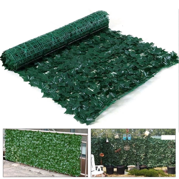 118 '' Artificial Faux Ivy Leaf Privacy Fence Screen Panel Wall Hedge Decorative 50*300cm
