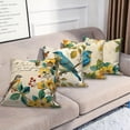 thumbnail image 2 of Spring Floral Birds Throw Pillow Covers 20x20 Set of 4,Farmhouse Pillow Cases for Bedroom Sofa Couch Decor, 2 of 6