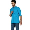 thumbnail image 5 of SKAVIJ Kurta Courte en Coton pour Hommes Col Rond Tunique Coupe Régulière (Moyen, Turquoise), 5 of 5