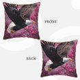 thumbnail image 3 of Susaid Flower Bald Eagle Print Velvet Throw Pillow Covers Home Art Deco Pillowcase Square Pillow Case Cushion Cover for Bed Sofa Living Room Car Indoor and Outdoor-20"x20", 3 of 8