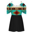 thumbnail image 4 of Cold Shoulder Tops for Women Floral Print Short Sleeve Shirts Dressy Casual Sexy Tops Round Neck Tees Blouses, 4 of 5