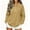 Khaki-05, variant on Perfectbot Women's Quarter Zip Collared Sweatshirt Long Sleeve Casual Loose Fit Fall Fashion Top