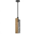 thumbnail image 4 of Cal Lighting Wigan Robber Wood Drop Pendant With Mesh Shade, 4 of 5